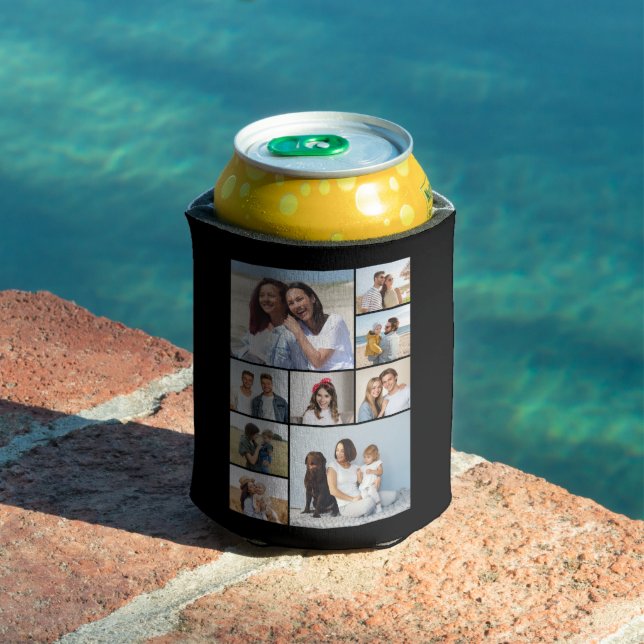 Create Your Own 9 Photo Collage Can Cooler (In Situ Pool)