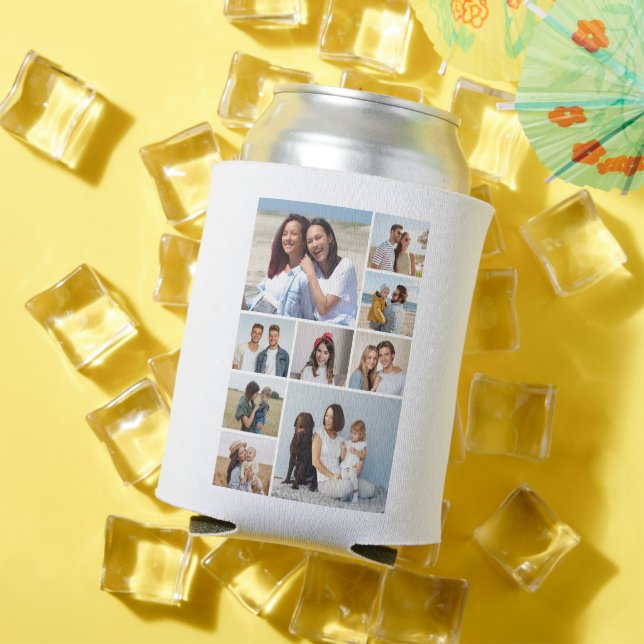 Create Your Own 9 Photo Collage Can Cooler (In Situ Summer)