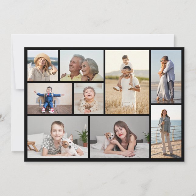 Create Your Own 9 Photo Collage Card (Front)
