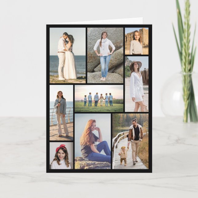 Create Your Own 9 Photo Collage Card (Front)