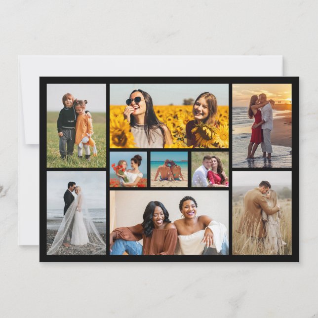 Create Your Own 9 Photo Collage Card (Front)