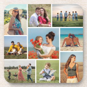 Create Your Own 9 Photo Collage Coaster