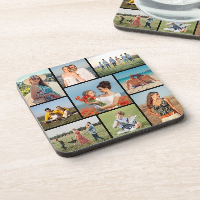 Create Your Own 9 Photo Collage Coaster (Left Side)