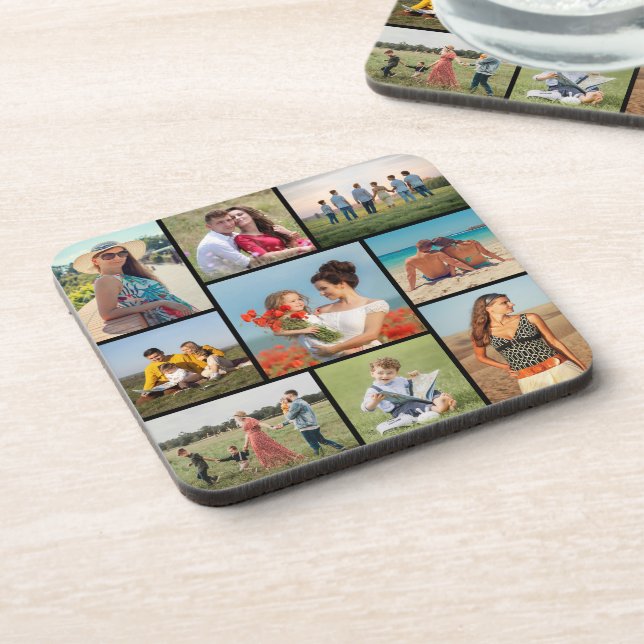 Create Your Own 9 Photo Collage Coaster (Left Side)