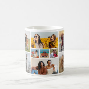 Create Your Own 9 Photo Collage Coffee Mug