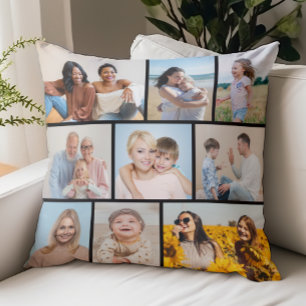 Create Your Own 9 Photo Collage Cushion