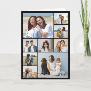 Create Your Own 9 Photo Collage Folded Greeting Card