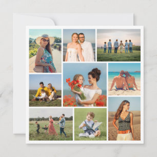 Create Your Own 9 Photo Collage Greeting Card