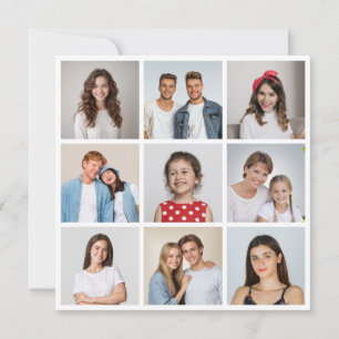 Create Your Own 9 Photo Collage Greeting Card