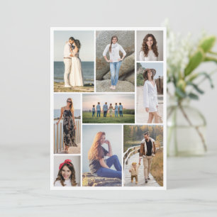 Create Your Own 9 Photo Collage Greeting Card