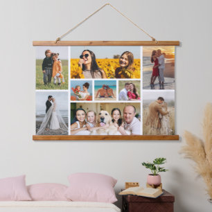 Create Your Own 9 Photo Collage Hanging Tapestry