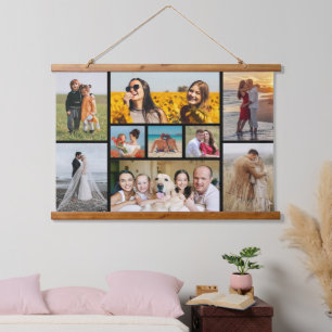 Create Your Own 9 Photo Collage Hanging Tapestry