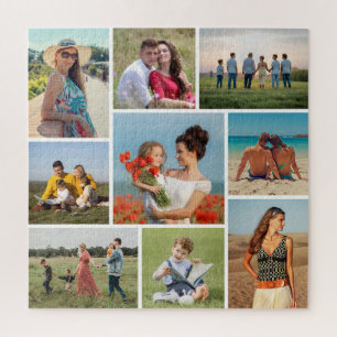 Create Your Own 9 Photo Collage Jigsaw Puzzle