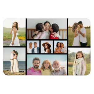 Create Your Own 9 Photo Collage Magnet
