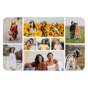 Create Your Own 9 Photo Collage Magnet