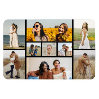 Create Your Own 9 Photo Collage Magnet