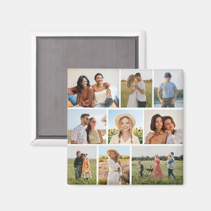 Create Your Own 9 Photo Collage Magnet