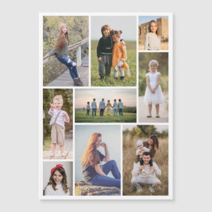 Create Your Own 9 Photo Collage Magnetic Card