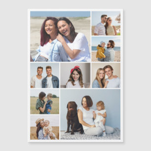 Create Your Own 9 Photo Collage Magnetic Card