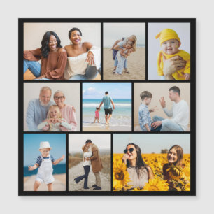 Create Your Own 9 Photo Collage Magnetic Card