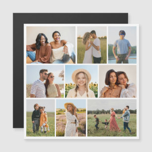Create Your Own 9 Photo Collage Magnetic Card