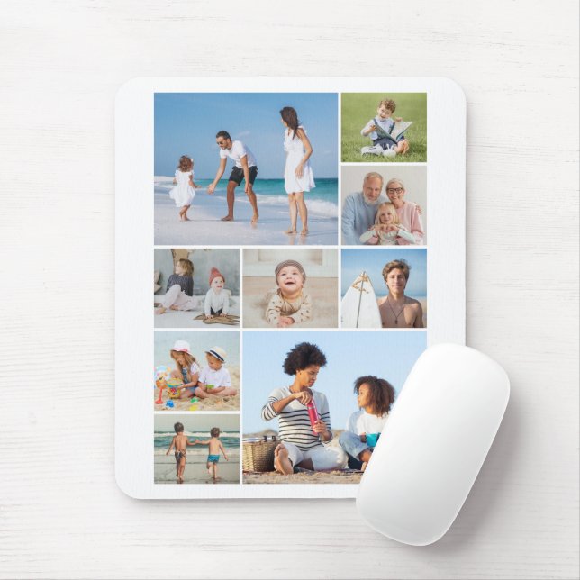 Create Your Own 9 Photo Collage Mouse Pad (With Mouse)