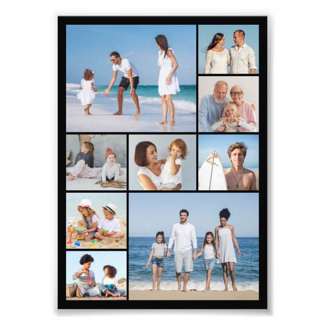 Create Your Own 9 Photo Collage Photo Enlargement (Front)