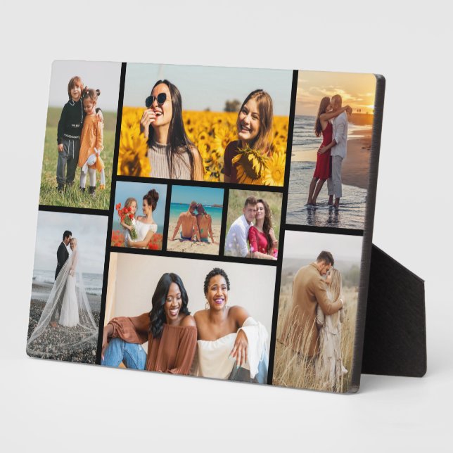 Create Your Own 9 Photo Collage Plaque (Side)