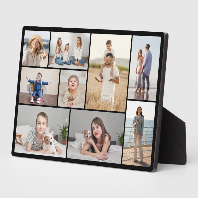 Create Your Own 9 Photo Collage Plaque (Side)