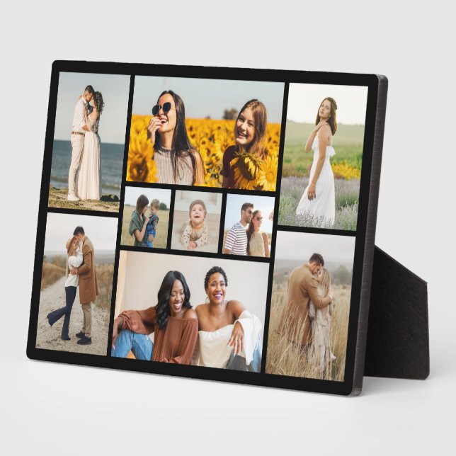 Create Your Own 9 Photo Collage Plaque (Side)