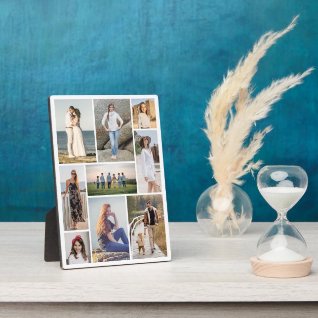 Create Your Own 9 Photo Collage Plaque (Side)