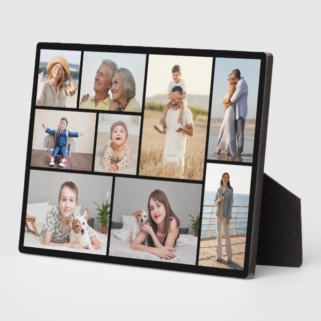 Create Your Own 9 Photo Collage Plaque (Side)