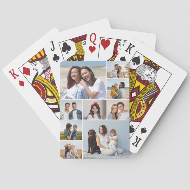 Create Your Own 9 Photo Collage Playing Cards (Back)