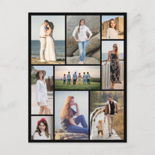 Create Your Own 9 Photo Collage Postcard