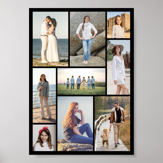 Create Your Own 9 Photo Collage Poster (Front)