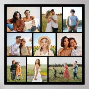 Create Your Own 9 Photo Collage Poster