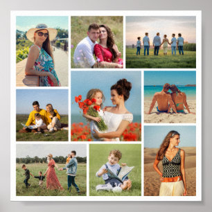 Create Your Own 9 Photo Collage Poster