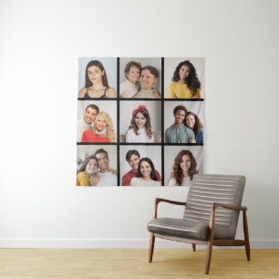 Create Your Own 9 Photo Collage Tapestry