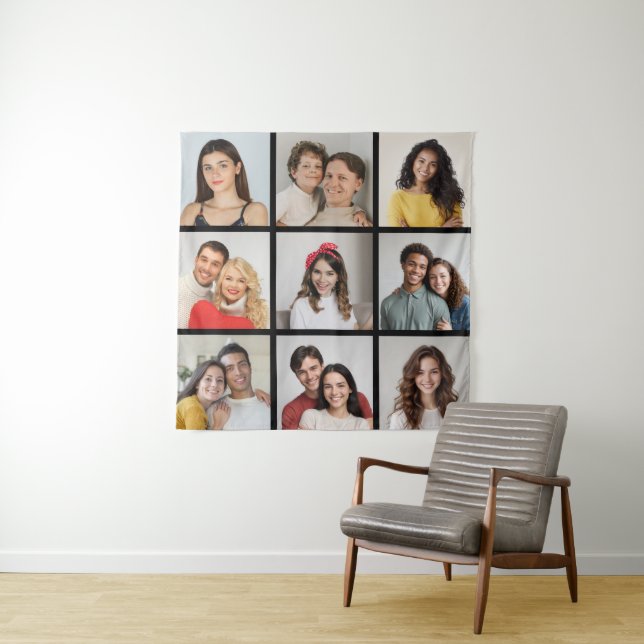 Create Your Own 9 Photo Collage Tapestry (In Situ)