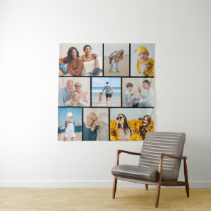 Create Your Own 9 Photo Collage Tapestry
