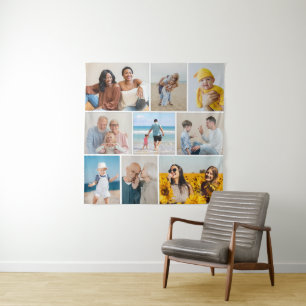 Create Your Own 9 Photo Collage Tapestry
