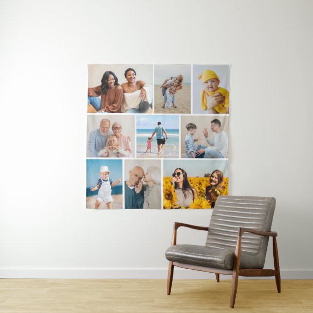 Create Your Own 9 Photo Collage Tapestry (In Situ)