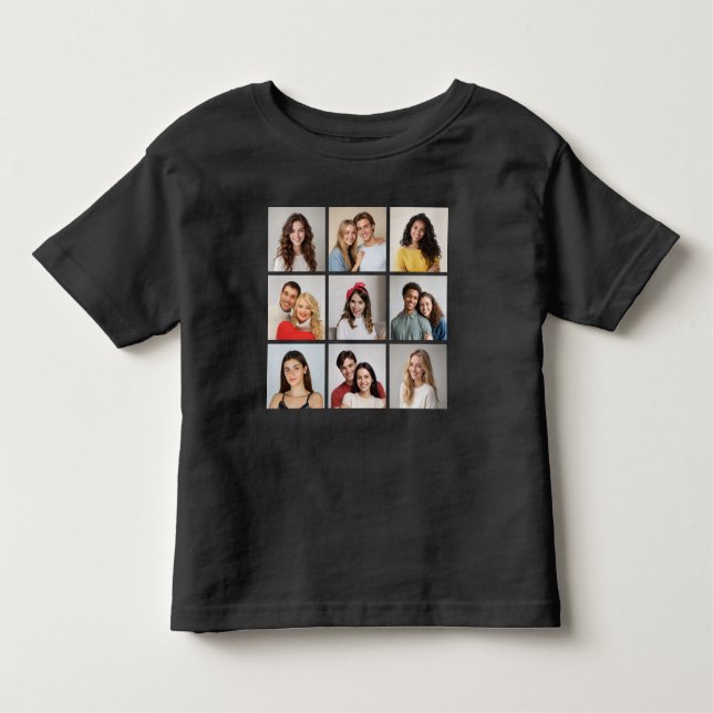 Create Your Own 9 Photo Collage Toddler T-Shirt (Front)