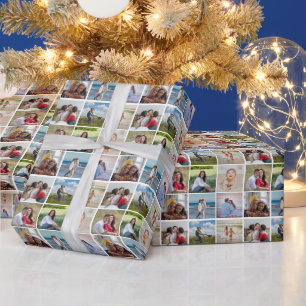 Create Your Own 9 Photo Collage  Wrapping Paper