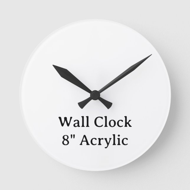 Create Your Own Acrylic Wall Clock (Front)