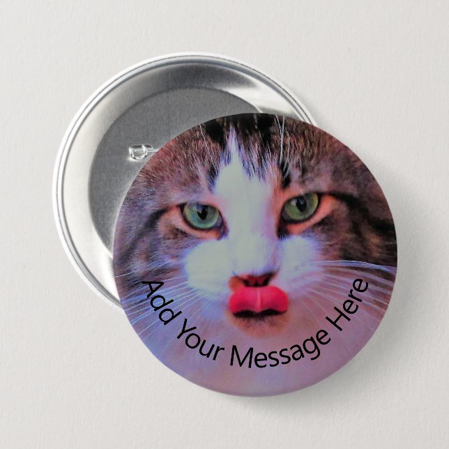 Create Your Own Add Photo Personalise Custom Text 7.5 Cm Round Badge (Front & Back)