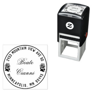 Create your own Address Stamp With Roses