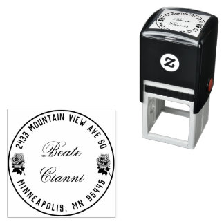 Create your own Address Stamp With Roses