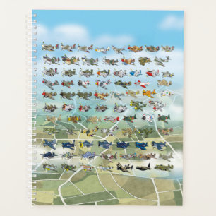create your own aeroplane caricature planner
