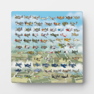 create your own aeroplane caricature plaque